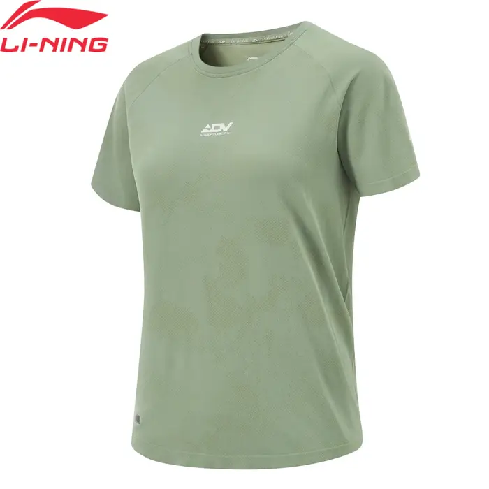 T-shirt de course Li-Ning femme AT._BACTERIA - Polyester réfléchissant manches courtes