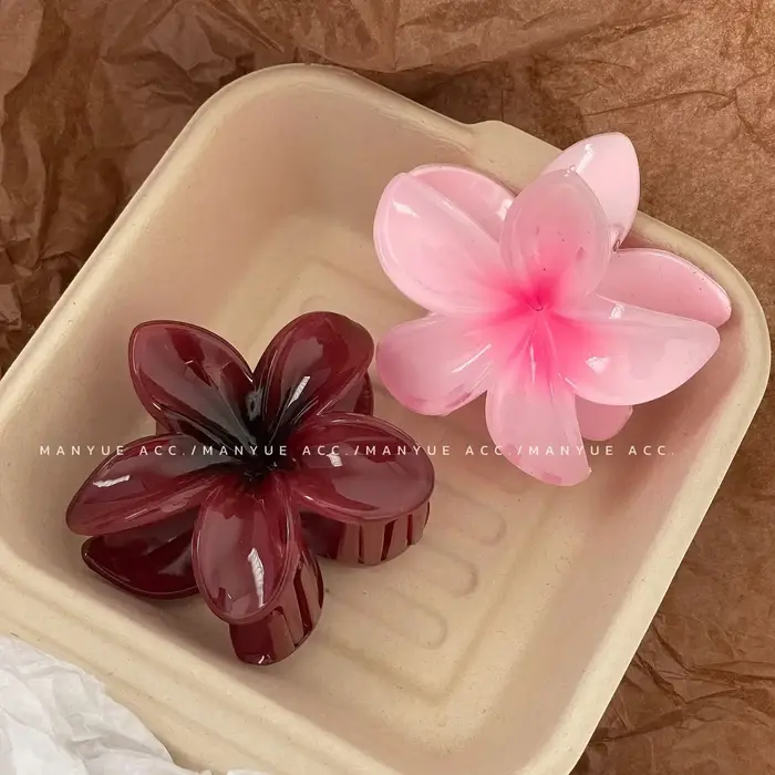 Pinces à cheveux hawaïennes dégradées, griffes à fleurs, grande taille, mode, épingle à cheveux pour