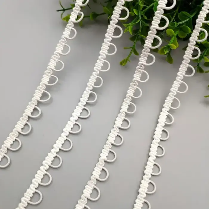 Garnitures élastiques pour vêtements, 5yards, élastique en polyester, trou de bouton, boucle de col,