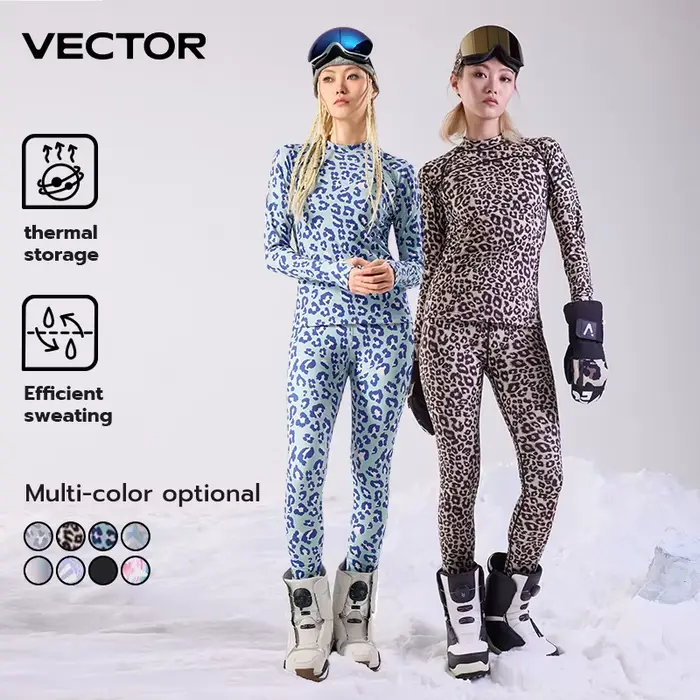 VECTOR femmes Ultra doux hiver séchage rapide Base superposition ensemble microfibre polaire sous-vê