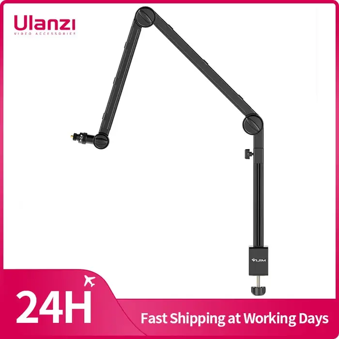 VIJIM LS24 support de bras de flèche de Microphone de bureau étendre 1/4 ''3/8'' 5/8 ''vis 90 °   Su
