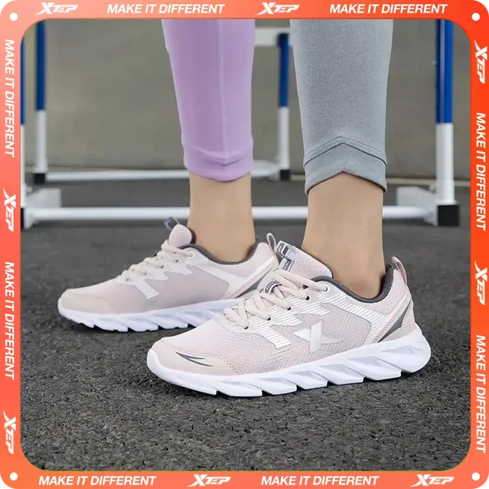 Xtep – chaussures de course blanches pour femmes, baskets de sport décontractées résistantes à l'usu