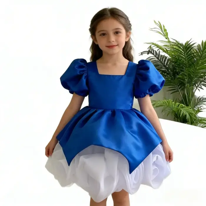 Robes florales 3D élégantes pour filles, tenue de réception pour le Nouvel An, costume d'anniversair