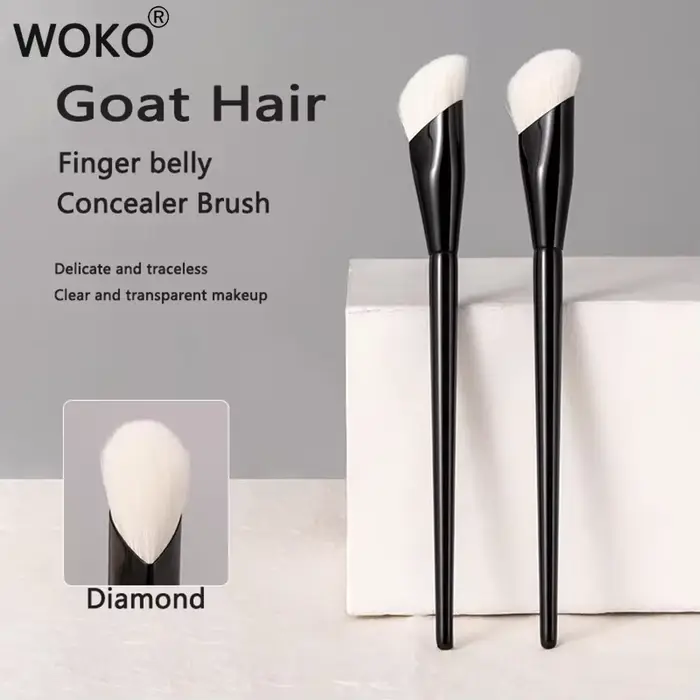 Brosse anti-cernes en pâte de doigt, poils de chèvre, en forme de diamant, correcteur de pouce, bros
