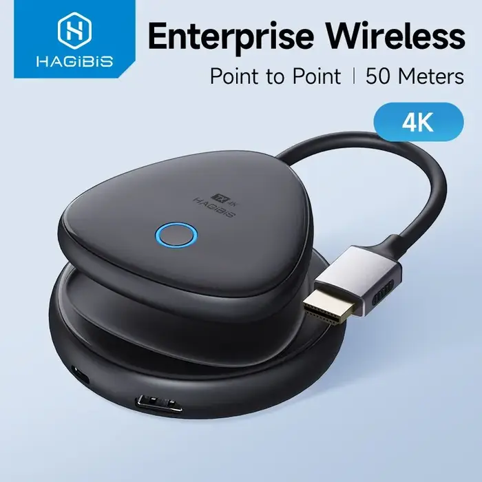Hagibis 4K HDMI Sans Fil Émetteur et Récepteur Kit HDMI Extender pour Moniteur Projecteur HDTV pour 