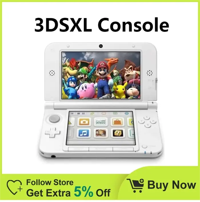Console de jeu portable, jeux gratuits, Super Smash Bros Sun 3 Sie XL, 4.9 pouces + 4.3 pouces, 3DSX