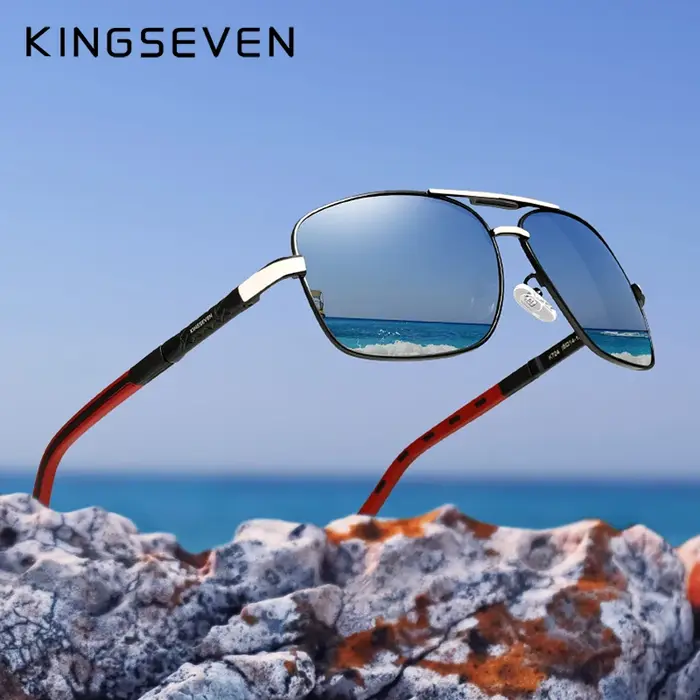 KINGSEVEN aluminium marque lunettes de soleil polarisées hommes femmes mode cadre mâle miroir lunett