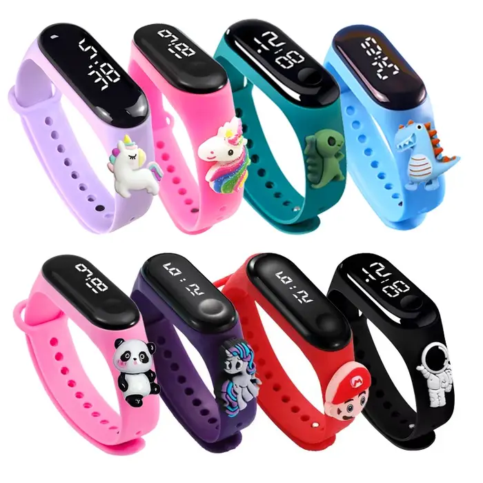 Montre de sport étanche dessin animé dinosaure licorne jouet bracelet garçon fille exploration plein air occasionnels