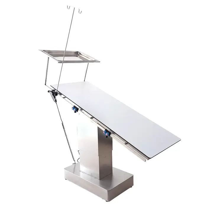 Table d'opération vétérinaire en acier inoxydable pour animaux de compagnie conception ergonomique pour examens médicaux interventions chirurgicales et soins post-opératoires