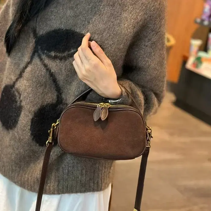 Sac à bandoulière en cuir de vache véritable pour femmes russes, sac à bandoulière polyvalent en vac