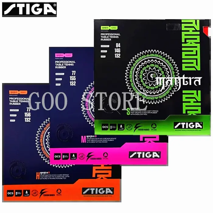 STIGA – MANTRA De Tennis De Table en caoutchouc, boutons d'attaque M/ H avec éponge, Ping-Pong