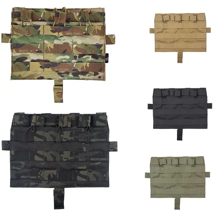 Dulfigured-Poudres de panneau MOLLE TRI pour AVS JPC2.0, panneau avant amovible, triple chargeur, po