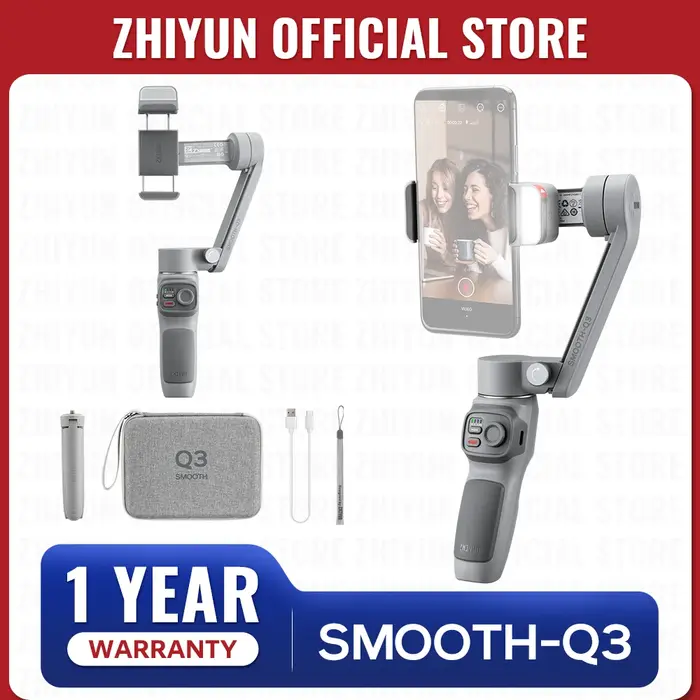ZHIYUN-Stabilisateur de cardan officiel SMOOTH Q3 pour téléphone portable, 3 axes, iPhone 14 Pro Max