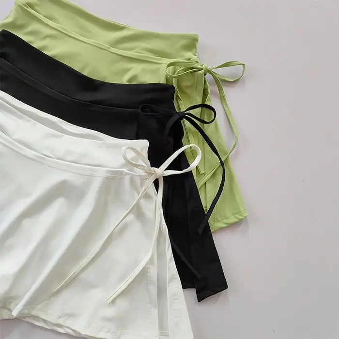 Jupe de sport de Yoga, jupe de Tennis de Badminton, pantalon demi-corps, jupe de poche à séchage rap