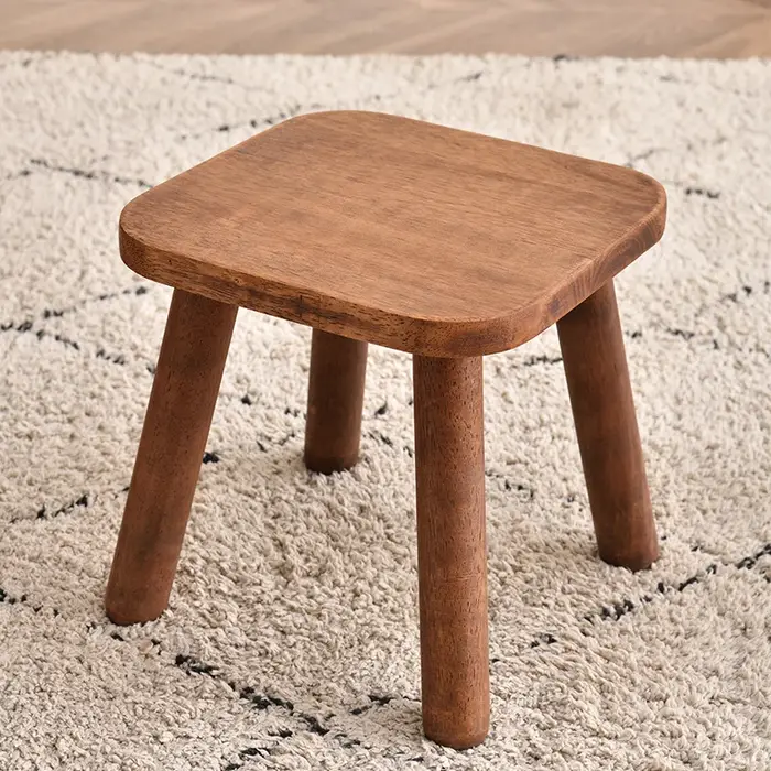 Tabouret Proxy de Alicante en Bois Massif, Petit Tabouret de Document de Brochure pour le Salon, l'E