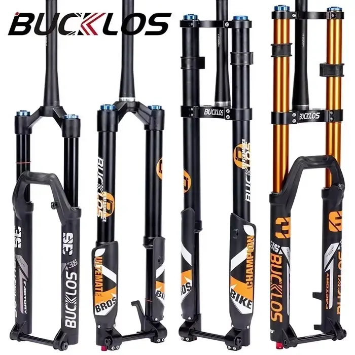 BUCKLOS – fourche à Suspension de vélo de descente, 27.5/29 pouces, 15x110mm, course 180mm, fourche 