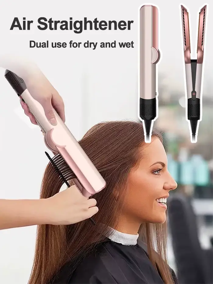 Lisseur et sèche-cheveux 2 en 1, fer plat chauffant pour séchage et lissage rapides, pour Salon de c