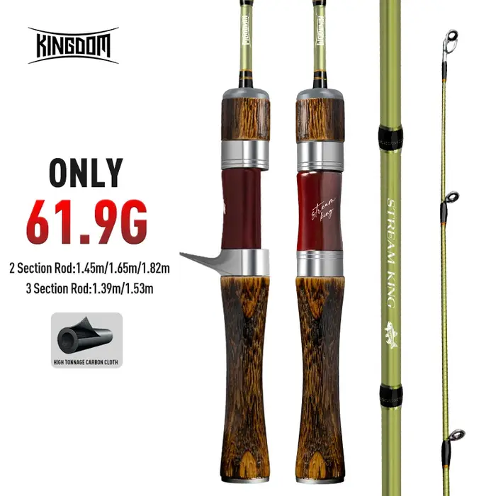 Canne à pêche Kingdom STREAM KING Ultralight 62g Spinning Casting 1.45 1.65 1.39 1.53m UL Baitcastin