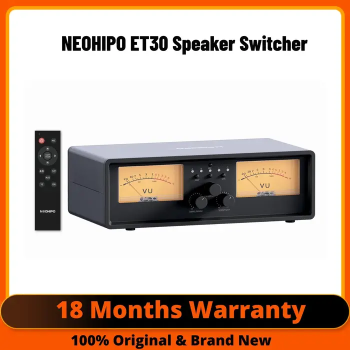 Sélecteur de haut-parleur amplificateur NEOHIPO ET30 avec commutateur de haut-parleur de compteur VU