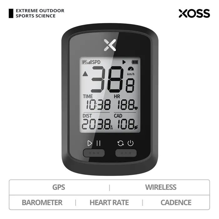 Ordinateur de vélo XOSS G/G Plus avec GPS intégré pour cyclistes amateurs et professionnels, compteur de vitesse et altitude, résistant aux intempéries, idéal pour les courses et les entraînements de VTT et de vélo de route