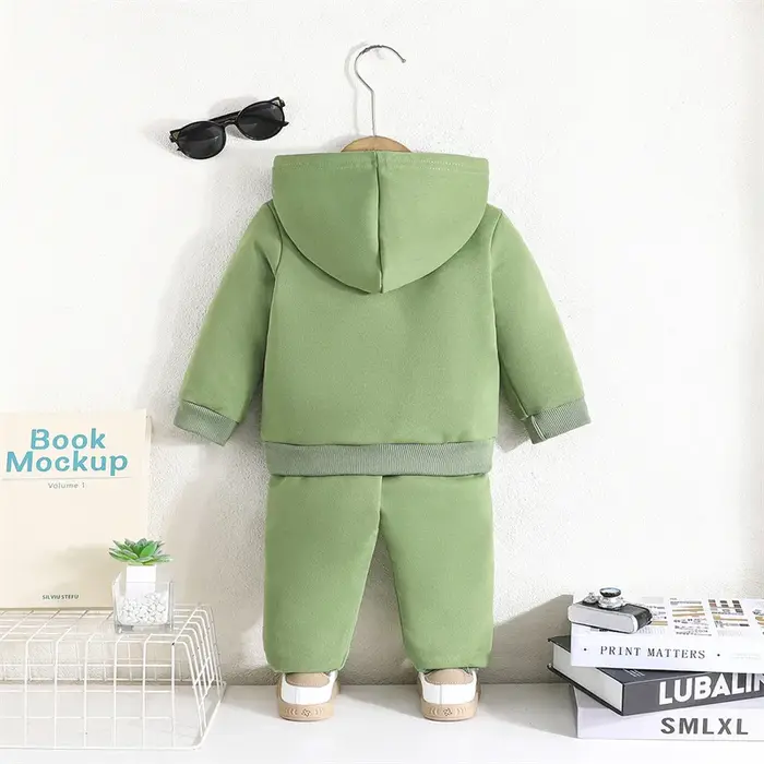 Ensembles de vêtements pour bébés garçons décontractés avec manteau à capuche hauts et sarouel pour printemps automne