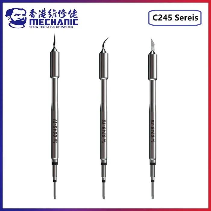 MÉCANICIEN-Pointe de fer à souder en cuivre, série C245, type de chauffage externe, précision électr