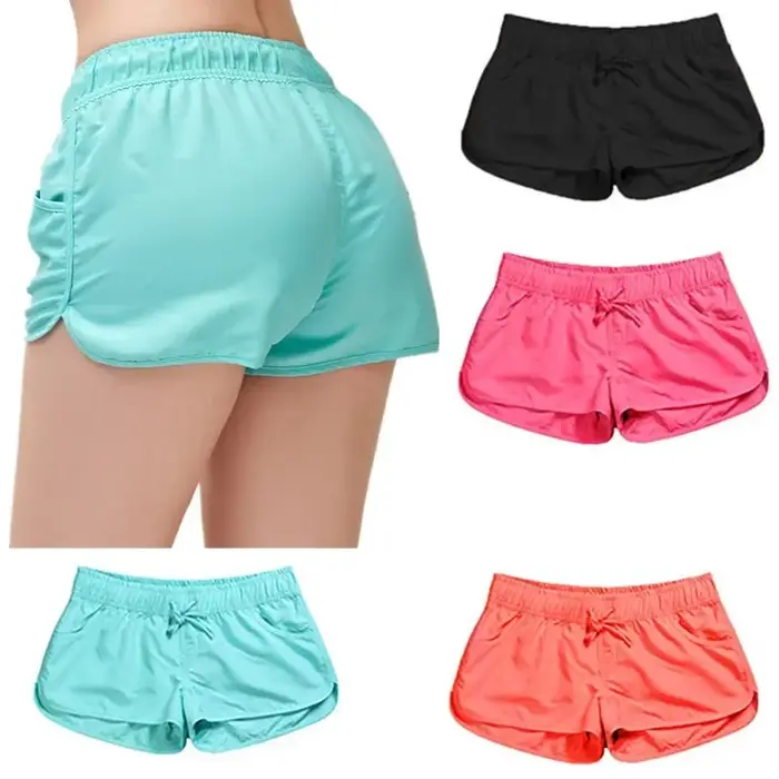 Short de course marathon pour femme, taille de gym, entraînement, fitness, yoga, sport, été