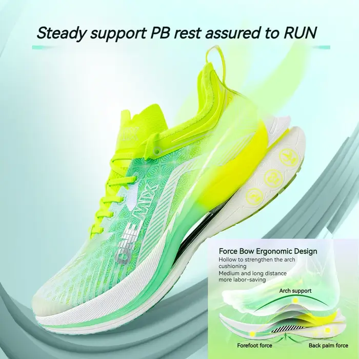 Chaussures de Course ONEMIX Pace Beam Hommes - Ultra-Légères Anti-Dérapant avec Plaque de Carbone pour Marathon