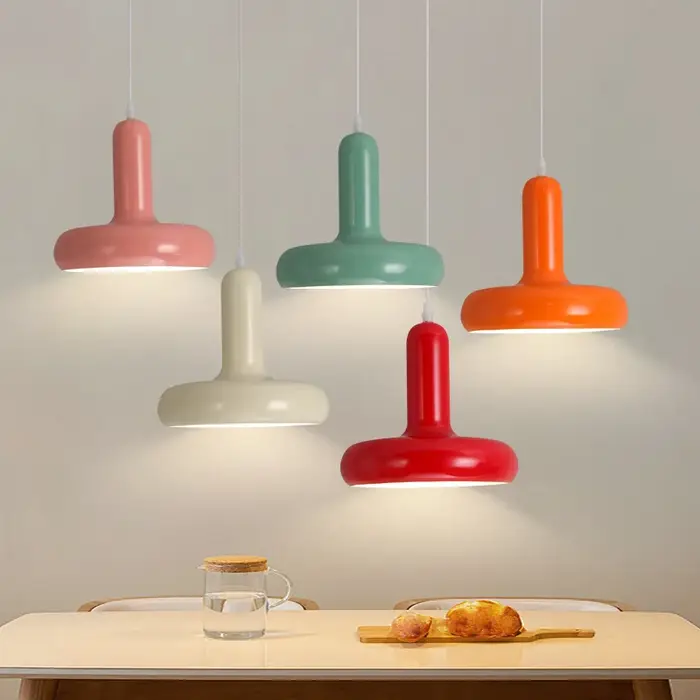 Lampe suspendue de chevet, personnalité créative, Art Simple, moderne, Style crème, lustre de maison