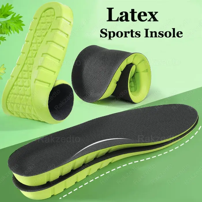 Semelles Intérieures Latex Pour Chaussures de Sport Respirantes et Absorbant les Chocs Support de Voûte Plantaire Pour Fasciite Plantaire Occasions de Course et Basket-Ball