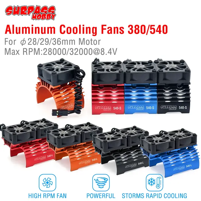 SURPASS HOBBY RC ventilateur de moteur dissipateur thermique de refroidissement pour 380 390 540 550