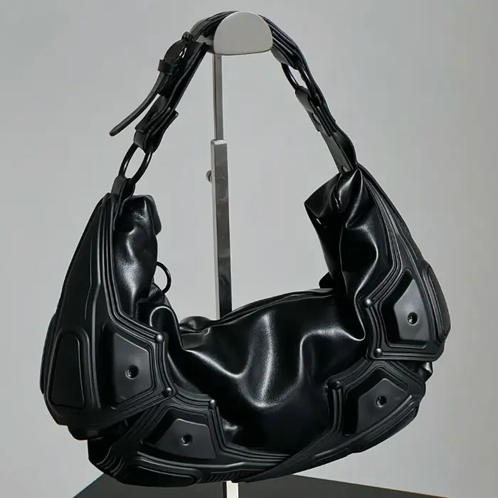 Sac à bandoulière Punk Vintage pour femmes, fourre-tout Punk pour filles, sac à aisselles en cuir PU