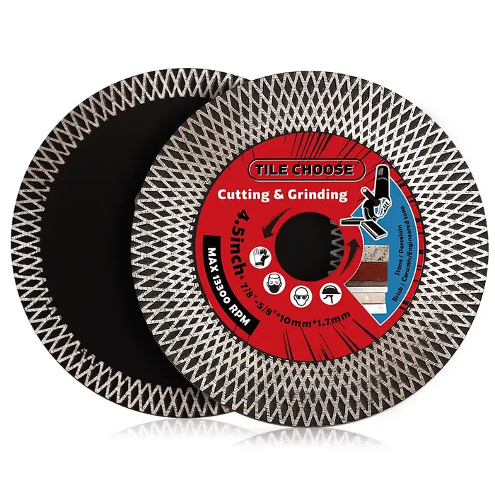 Coupe et meulage de disque de diamant de porcelaine turbo, lame de super carrelage, carreaux de porc