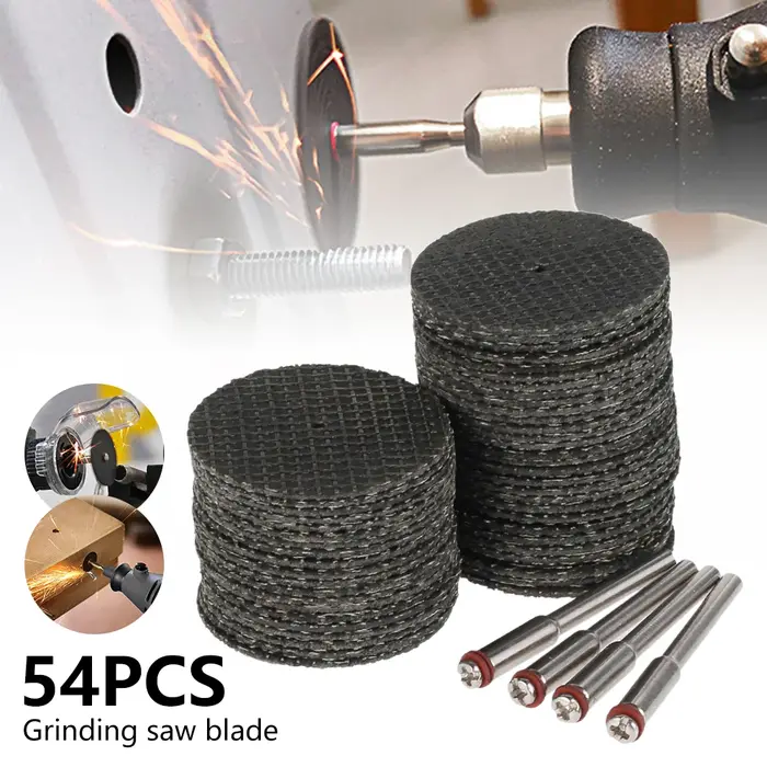 Disque de coupe abrasif 32mm, outil en fibre de verre + 4 mandrins rotatifs pour accessoires Dremel,