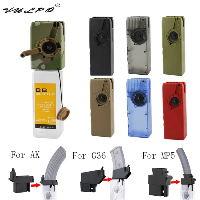 VULPO Airsoft Paintball M4 BB chargeur de vitesse manivelle chargeur rapide AK MP5 G36 chargeur de v
