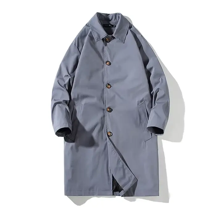 Trench décontracté à col rabattu pour homme, coupe-vent, surdimensionné, à la mode, nouvelle collect