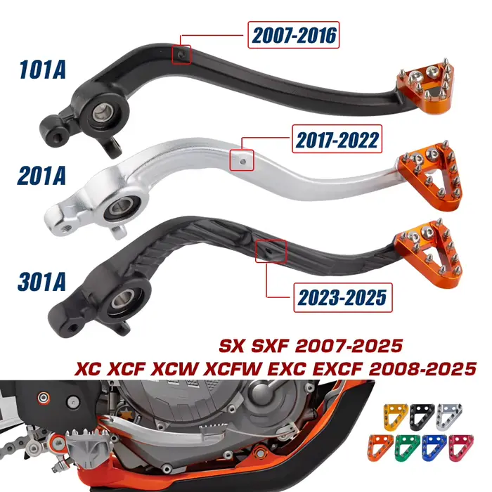 Levier de frein arrière pour moto KTM SX SX-F 2007-2025 XC XC-F XC-W EXC EXC-F 2008-2025 SMR450 2008