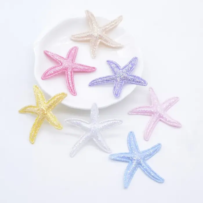 30 pièces Kawaii paillettes étoile de mer Applique pour bricolage vêtements chapeau chaussures décor