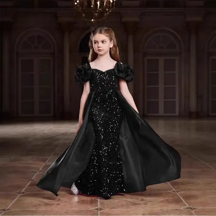 Robe de soirée pour enfants filles, robe de soirée, Piano, violon, spectacle, spectacle, hôte, modèl