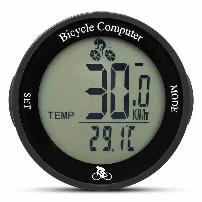 Ordinateur de vélo rétro-éclairage LED multifonction rond sans fil ordinateur de Cycle odomètre de c