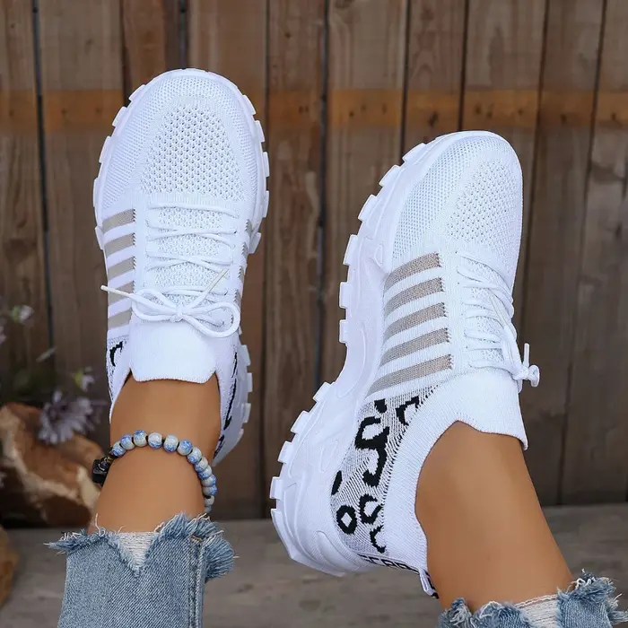 Chaussures été décontractées femmes respirantes qualité - Bottines semelles épaisses blanches 2025