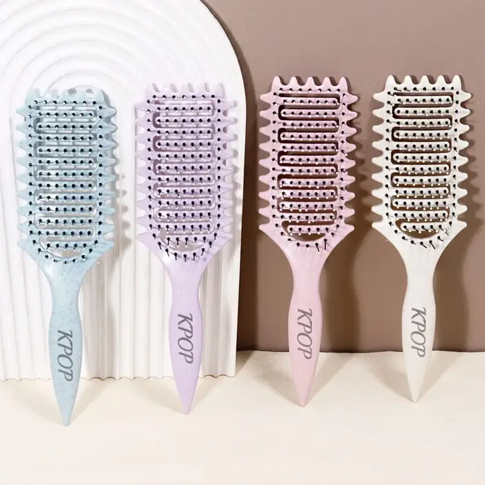 Brosse à friser KPOP - Poils en nylon et manche ABS pour créer une coiffure bouclée Spécial pour per