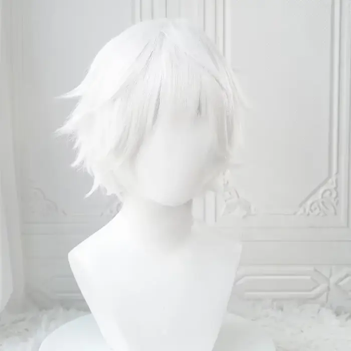Anime Oke eki Ken Cosplay Perruques, Perruques Courtes, Patch pour les Yeux, Degré de Chaleur, Cheve