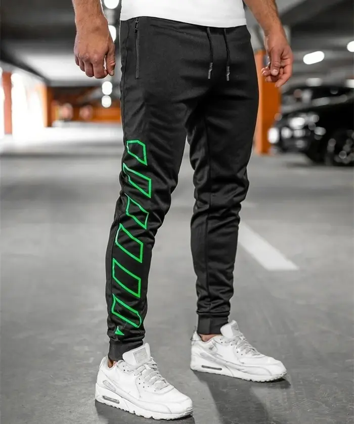 Printemps automne poche zippée hommes pantalons confortables pantalons de survêtement à séchage rapi