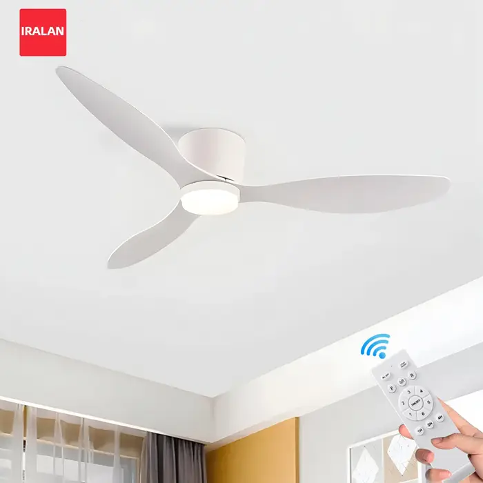 IRALAN ventilateur de plafond avec lumière 6 vitesses choix moteur à courant continu réversible 3CCT