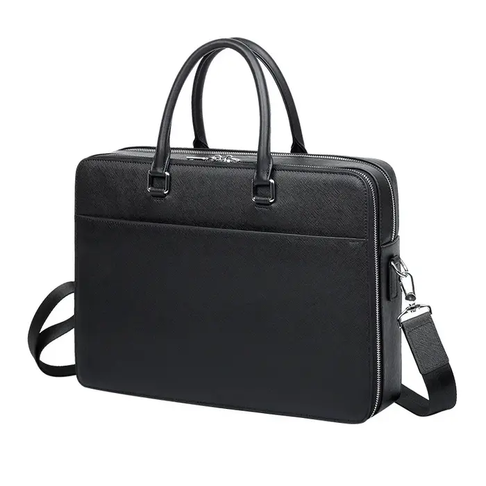 Porte-documents en croûte de cuir pour homme, sac à main de luxe en cuir de vache, Vintage, pour ord