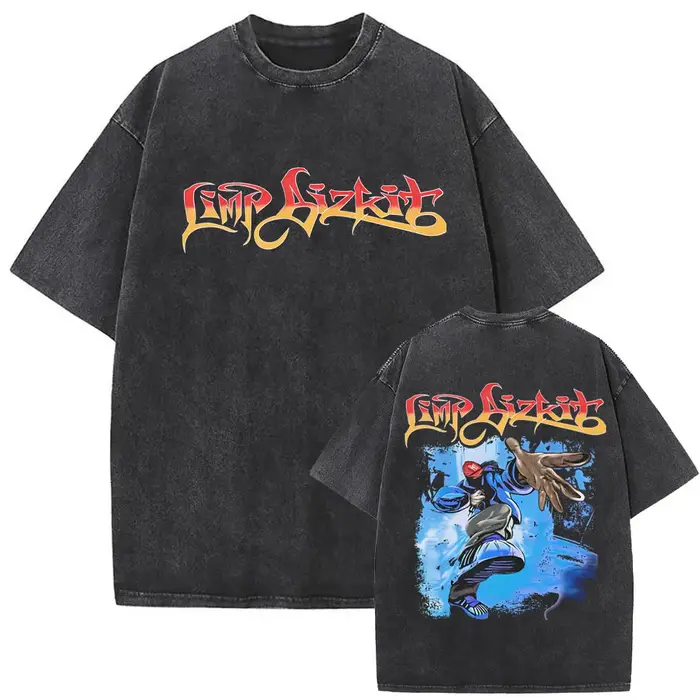 Lavé Vintage groupe de Rock Limp Bizkit significatif autre impression T-shirts hommes femmes Hip Hop