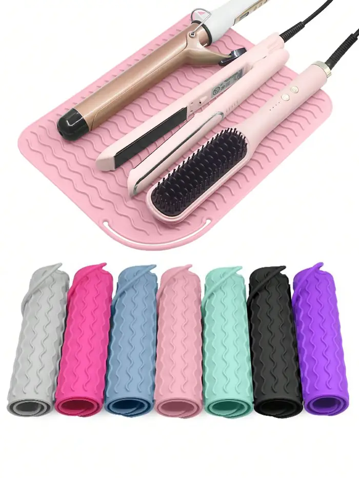 Tapis en Silicone résistant à la chaleur, grande taille, Portable, outils chauds de voyage, housse p