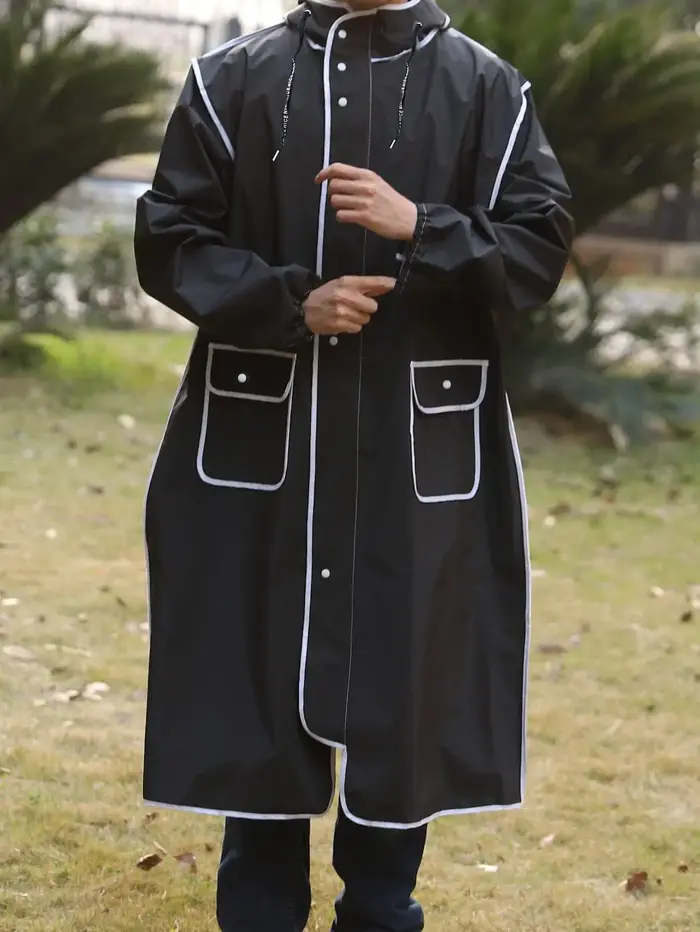 Long imperméable tout le corps résistant à la pluie vélo électrique unique femme mâle mode étudiant 