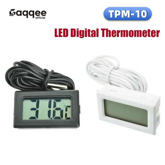 Thermomètre numérique LED TPM-10 avec sonde filaire de 2 m, capteur de température, instrument de dé